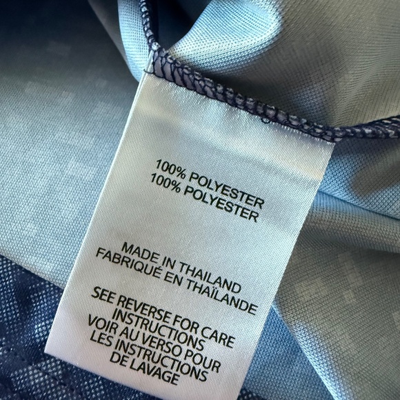 Black Clover Golf Navy Blue Geometric Print Performance Golf Polo Mens 2XL - Picture 9 of 9